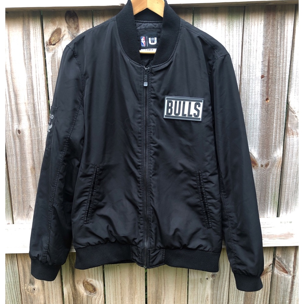 Black Chicago Bulls Bomber Jacket